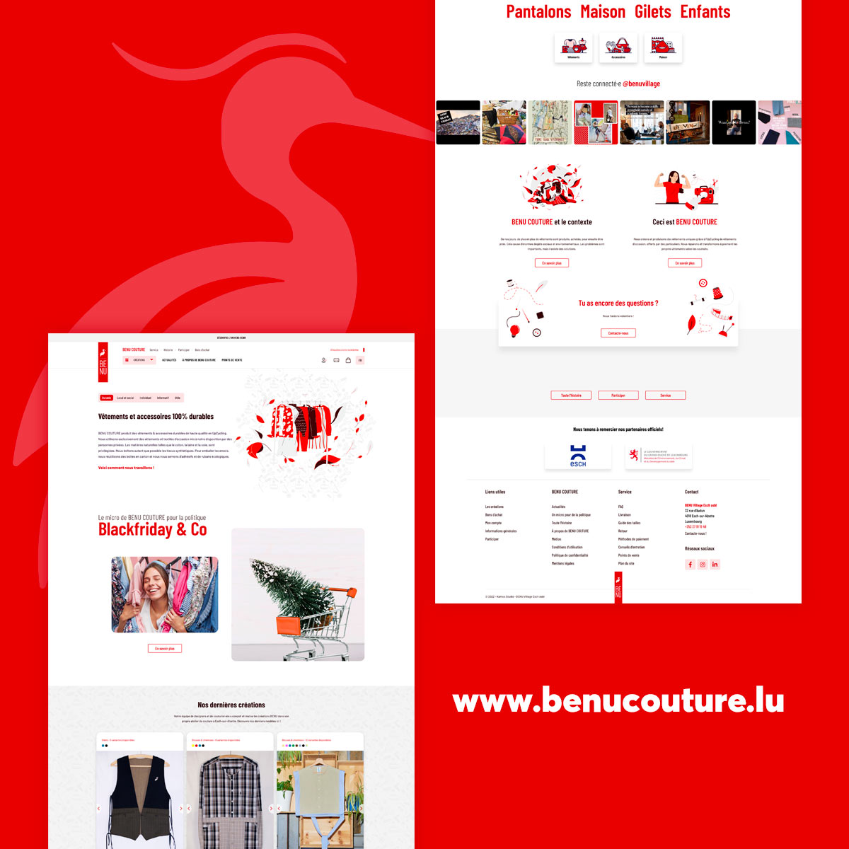 Webdesign Site internet -BENU COUTURE - Cover