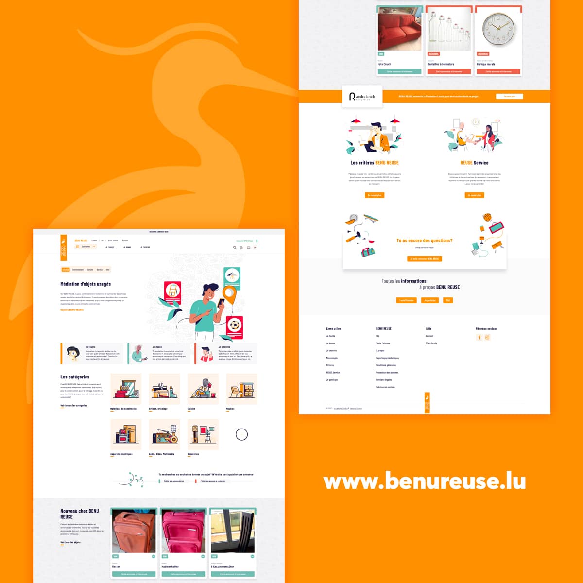 Webdesign Site internet -BENU REUSE - Kamoo Studio® - Cover