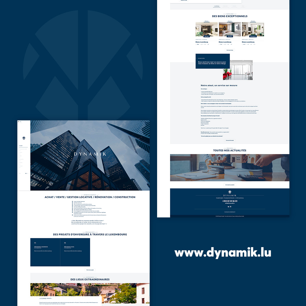 Webdesign - développement - intégration Site internet - Dynamik Capital - Cover